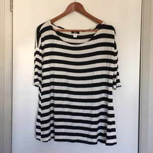 BDG Black and White Striped Shirt Size Small